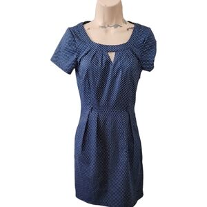 ANGELINA polka-dot keyhole sheath dress